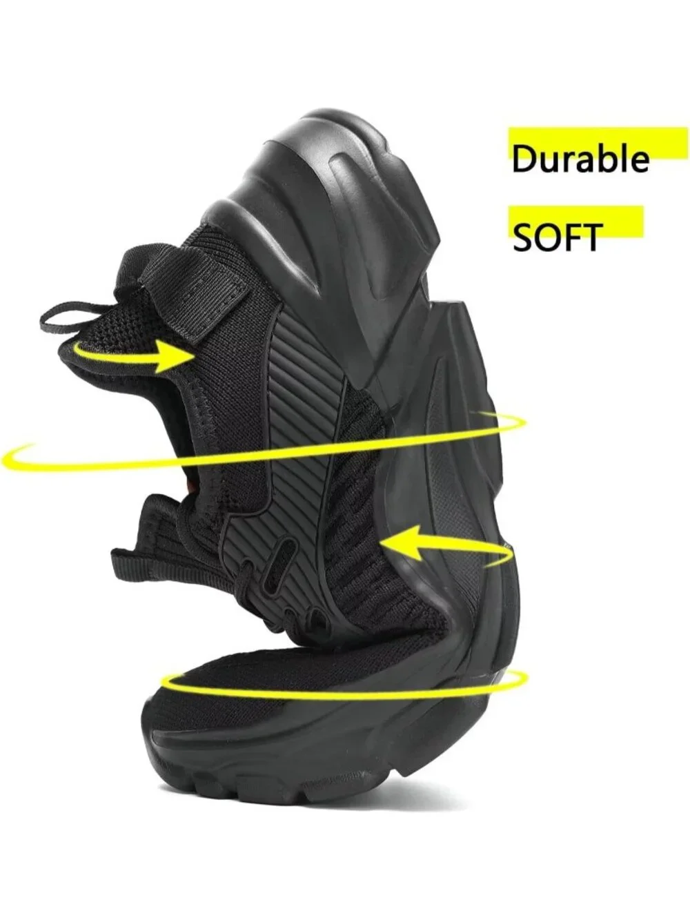 Men's All Black Lightweight Athletic Running Walking Non Slip Sneakers Shoes